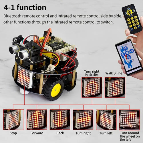 Keyestudio Educational Smart Little Turtle Robot V2.0 Kit for Arduino