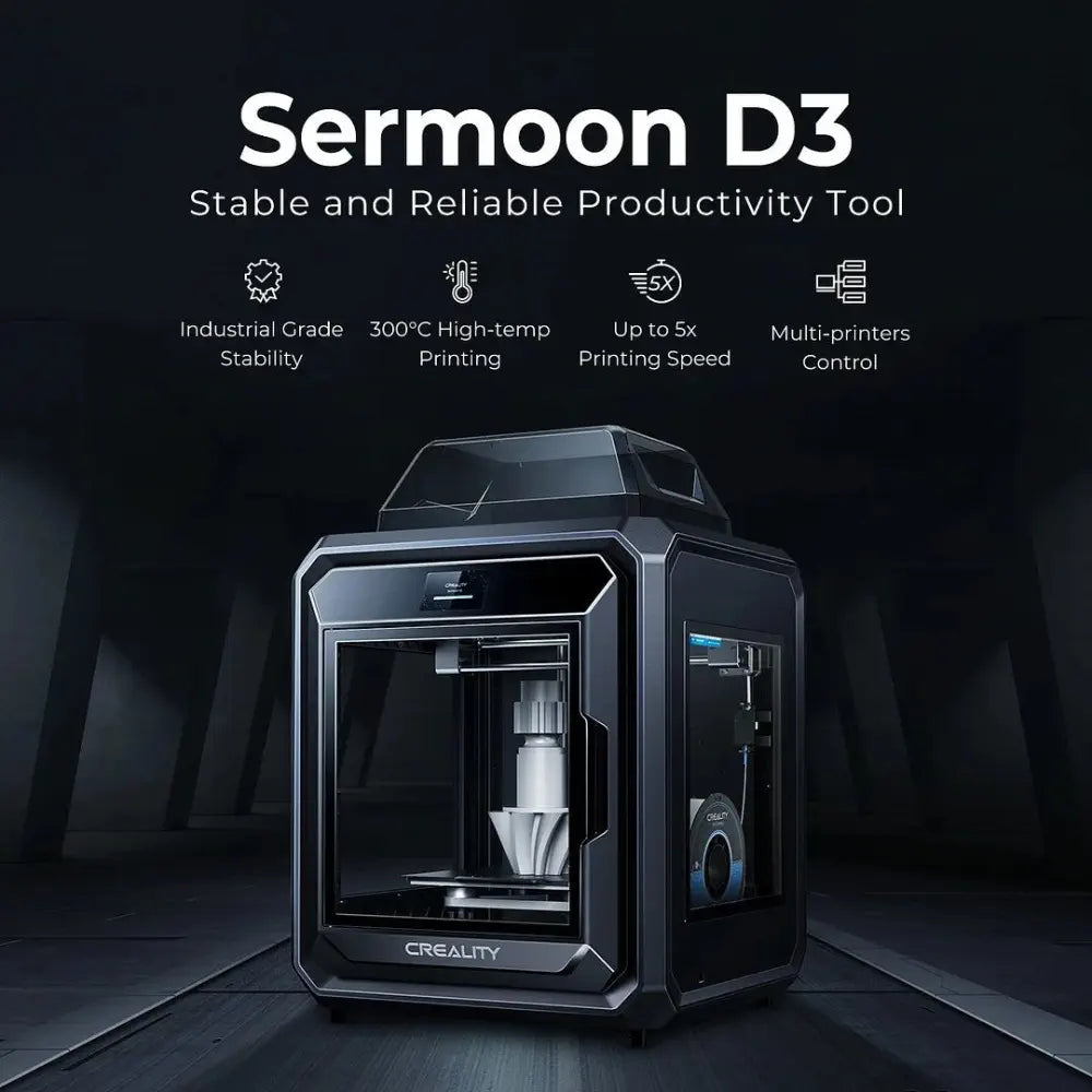 Creality 3D Sermoon D3 3D Printer (750 CMS) - FDM Printing Technology, Up to 5X Speed Printing