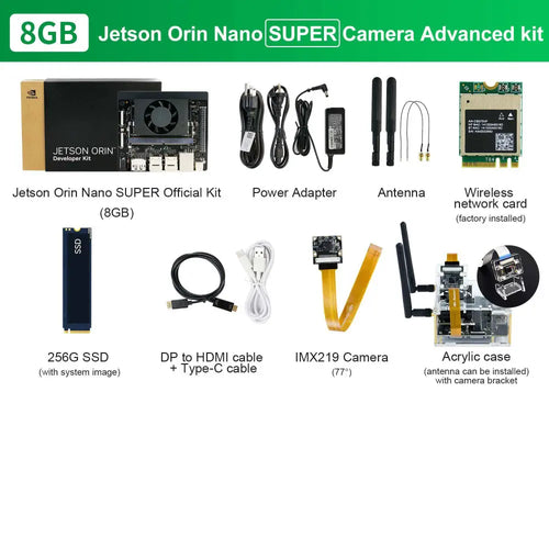 Official Original Jetson Orin NANO 8GB SUPER Development Board for AI Deep Learning-- Camera Advanced Kit