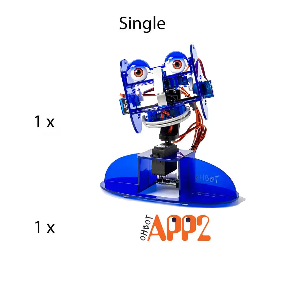 Ohbot 2.2 Kit ( Assembled) DIY Programmable Social Robot Support AI, STEM Educational Coding Robotics for Ages 7+