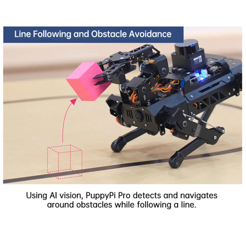 Hiwonder PuppyPi Pro Quadruped Robot with AI Vision Powered by Raspberry Pi ROS Open Source Robot Dog (Ultimate kit with Raspberry Pi 4B 4GB)