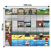 TTS Bee-Bot &amp; Blue-Bot Seaside Coding Mat - 90×105 cm Floor Play mat for Kids STEM, Geography &amp; Programming Learning, Durable Interactive Educational Robot Mat | Ages 3+