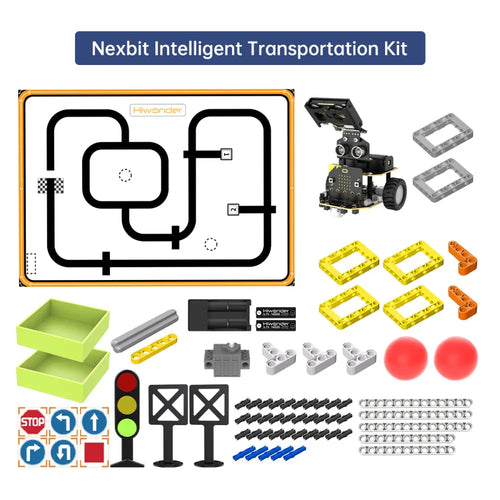 AI Vision Robot Nexbit, micro:bit Programming Educational Robot, Support WonderCam Smart Vision Module (Nexbit Intelligent Transportation Kit)