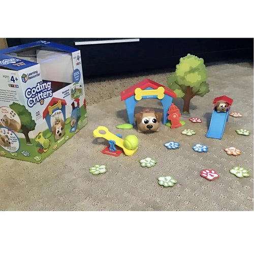 Learning Resources Coding Critters Ranger &amp; Zip,22 Piece Set, Ages 4+, Screen-Free Early Coding Toy for Kids, Interactive STEM Coding Pet