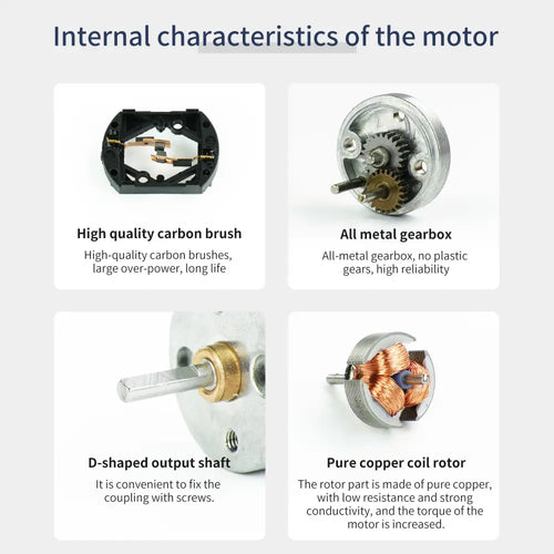 1 pc 310 DC Gear Motor w/ Encoder (Reduction Ratio 1:20)