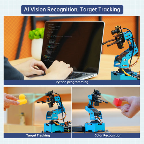 Hiwonder ArmPi mini 5DOF Vision Robotic Arm Powered by Raspberry Pi 5 Support Python OpenCV for Beginners (Raspberry Pi 5 4GB Included)