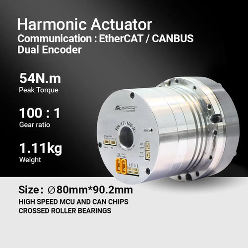 MyactuatorRH-17-100-E-N-D adopts military-grade cross roller bearing design, which improves the bending moment