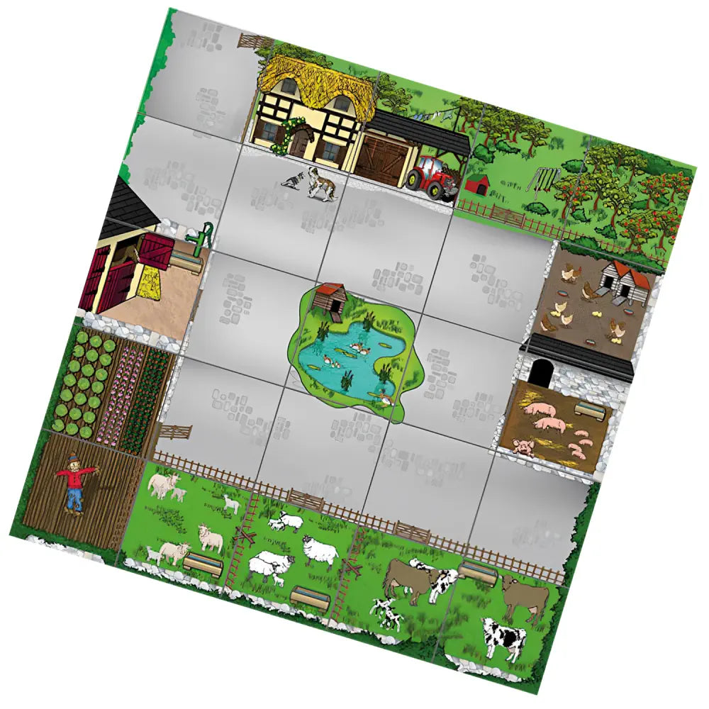 TTS Bee-Bot &amp; Blue-Bot Farmyard Coding Mat - Interactive STEM Robot Play mat for Programming Education, Literacy &amp; Science Learning - Floor Mat | 75 x 75 cm