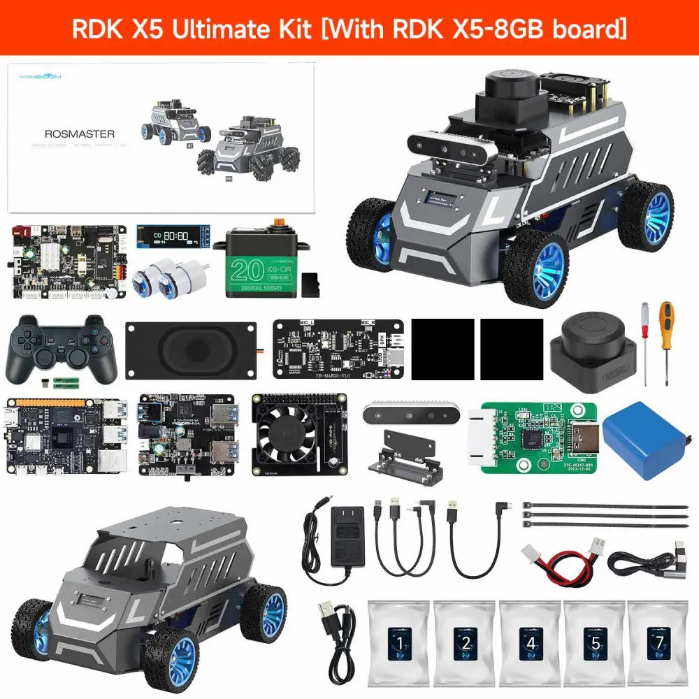 ROSMASTER A1 AI Large Model ROS2 Robot with Ackerman steering chassis-Ultimate with RDK 8GB