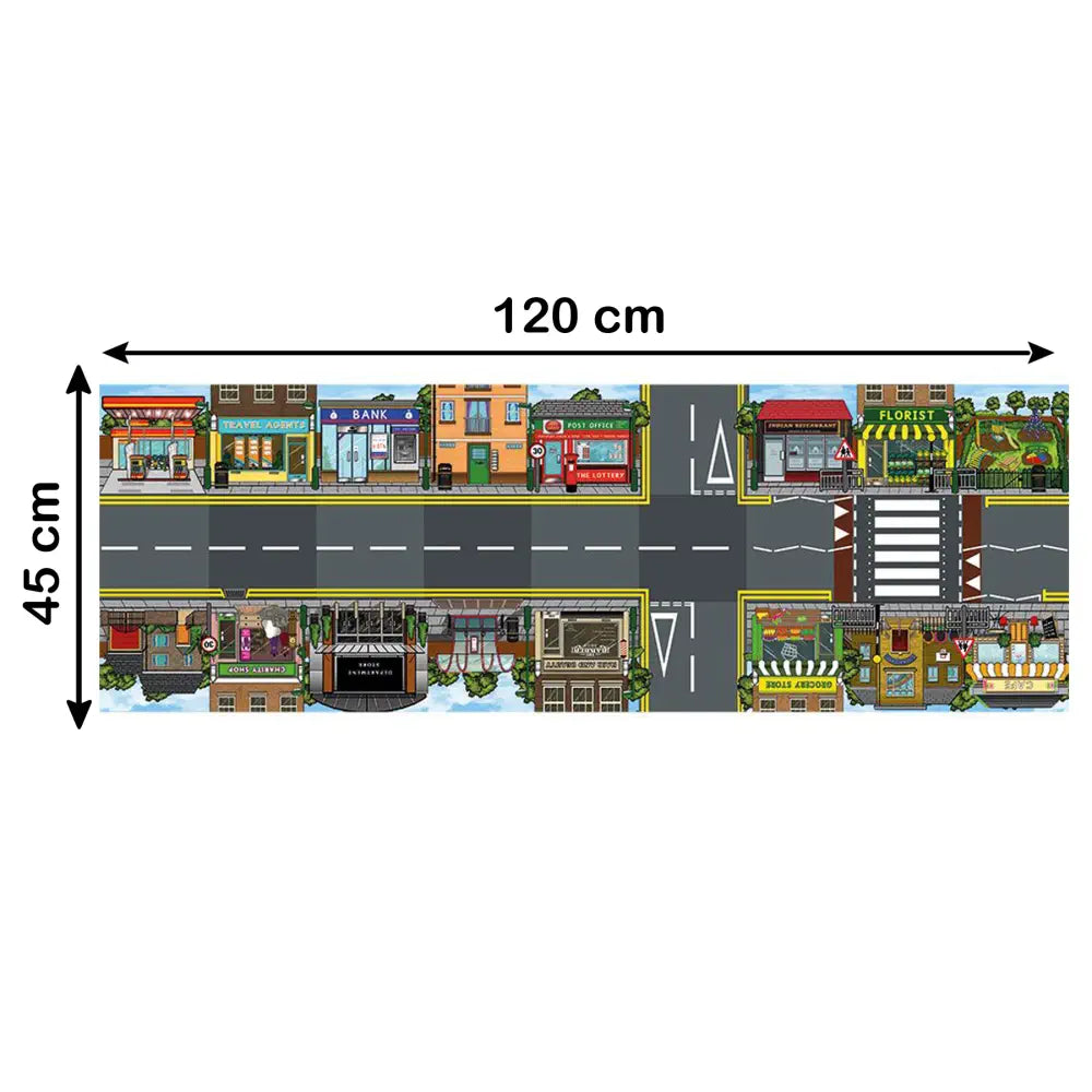 TTS Bee-Bot &amp; Blue-Bot Busy Street Coding Mat - Interactive STEM Programming Playmat, Educational Floor Robot Learning for Kids &amp; Classrooms - Durable Vinyl Street Scene Mat | 120 x 45 cm