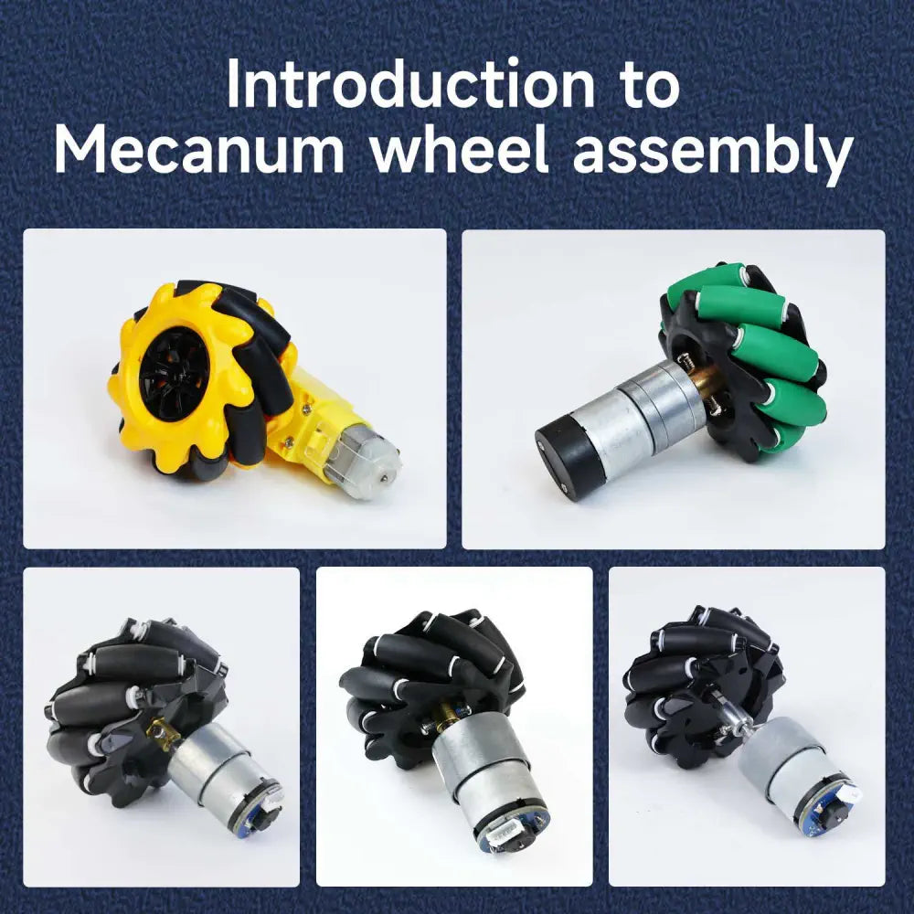 Yahboom Mecanum Wheel Kit for DIY robot or programmable smart car-60mm wheel (ABS) *4+TT coupling*4