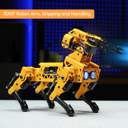 Hiwonder MechDog Pro Open-Source AI Robot Dog with Robot Arm, IoT, AI Voice &amp; Vision Interaction, Python, Arduino &amp; Scratch Programmable