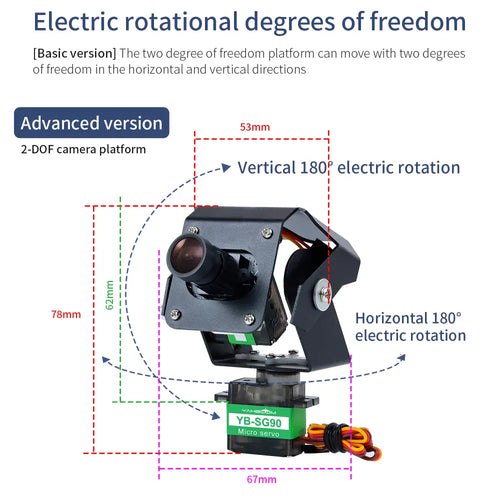 Yahboom Electric Camera Platform-Basic Version with camera