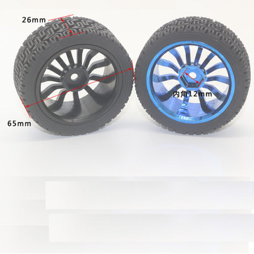 65D Rubber Wheels for Smart Vehicles &amp; Robots (Pair)