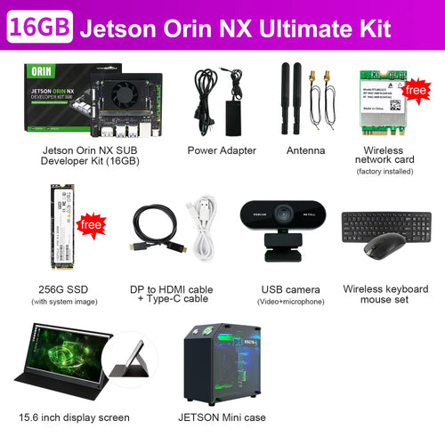 Yahboom Jetson Orin NX 16GB SUB Development Kit Based On NVIDIA Core Module For ROS AI Deep Learning(Orin NX 16GB-Ultimate Kit)