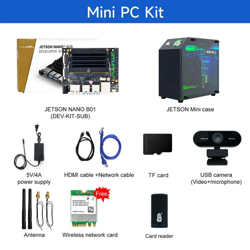 Jetson NANO 4GB Developer Kit (SUB) With Official Module For Artificial Intelligence Python Programming-Mini PC Kit