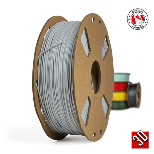 3D Printing Canada Medium Grey - Canadian-made PLA+ Filament - 1.75mm, 1 kg