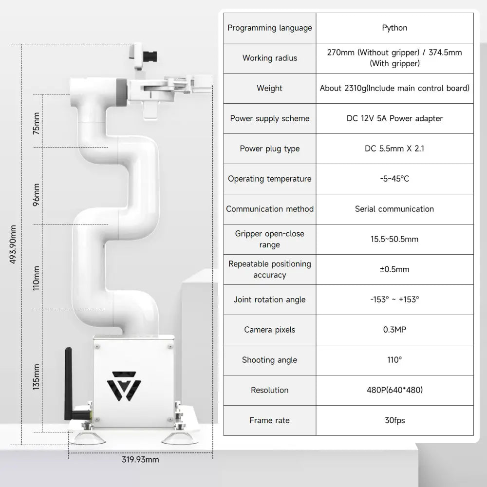 Yahboom JetCobot 7-axis visual collaborative robotic arm-Jetson Orin NANO 4GB SUPER