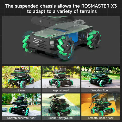 Yahboom ROSMASTER X3 Programmable ROS2 Robot Perfect Combination of AI Vision and Autonomous Driving Features with Jetson Nano 4GB SUB(Standard Kit）