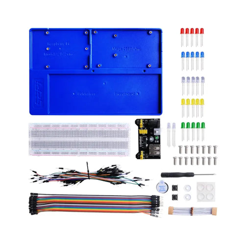 ABS Experiment Holder Platform for RPi 4B/3B+/3B/2B/B+, Zero/W, Mega 2560 (Blue)