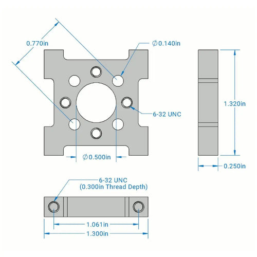 ServoCity Actobotics 90° Quad Hub Mount D