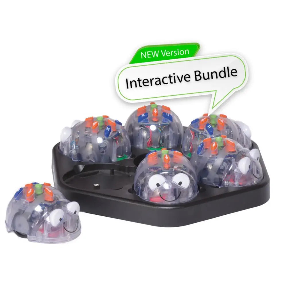 TTS Blue Bot Bluetooth Programmable Robot Class Pack - See &amp; Say Version, 6 Robots with Free Docking Station &amp; USB, STEM Coding, Programming &amp; Early Learning for | Kids 3+