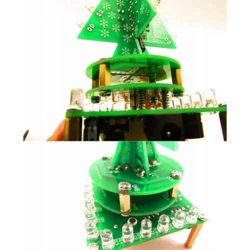 Adeept Colorful Rotating 3D RGB Christmas Xmas Tree LED DIY Soldering Kit