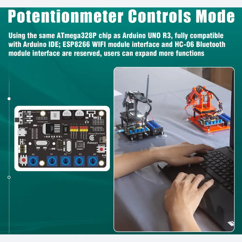 Adeept Robotic Arm Drive Board V3.0 Compatible w/ Arduino UNO R3 MEGA328P