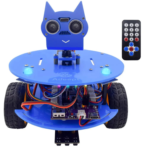 Adeept Smart Car Kit Compatible w/ Arduino IDE (Blue)