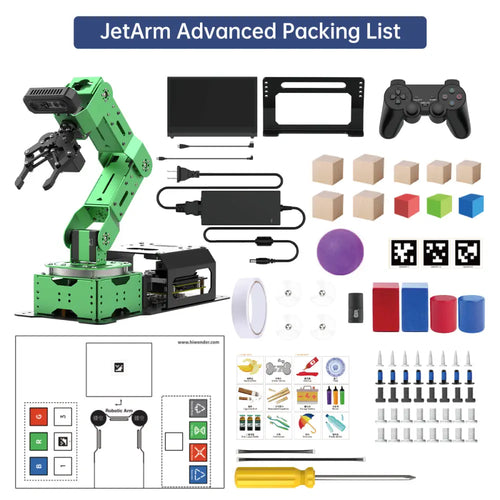 JetArm JETSON NANO Robot Arm ROS Open Source Vision Recognition Program Robot (Advanced kit with Jetson Orin Nano 8GB)