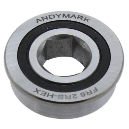 AndyMark 3/8 (0.375) in. Hex ID 7/8 (0.875) in. OD Sealed Flanged Bearing (FR62RS-Hex)
