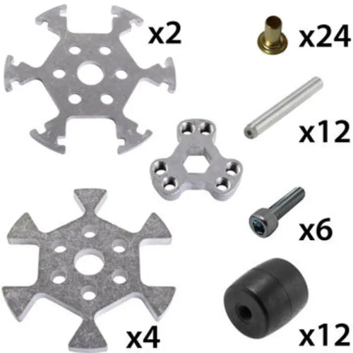 AndyMark 3in. Dualie Aluminum Omni Wheel w/ 3/8 Hex Bore