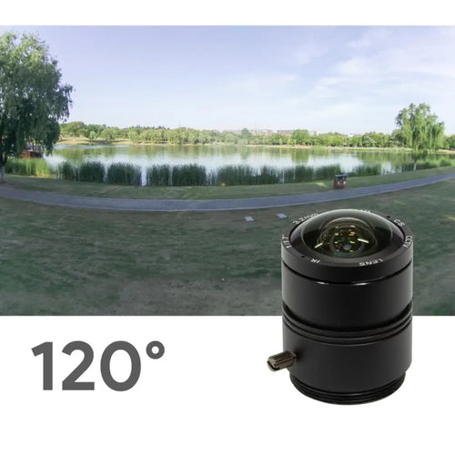 Arducam CS Lens for RPi HQ Camera, 120 Wide Angle CS-Mount, 3.2mm w/ Manual Focus