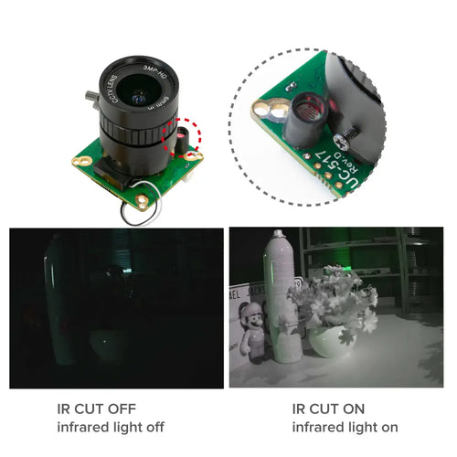 Arducam 12.3MP IMX477 IR-CUT Camera Module for Raspberry Pi (6mm CS Lens)