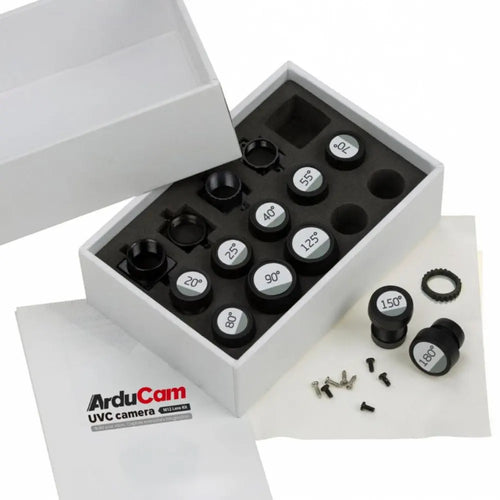 ArduCam M12 Lens Set for USB Cam, Telephoto, Macro, Wide Angle, Fisheye