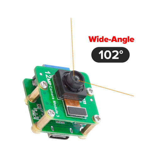 ArduCam 12MP IMX708 USB UVC 102° Wide Angle Fixed-Focus Camera