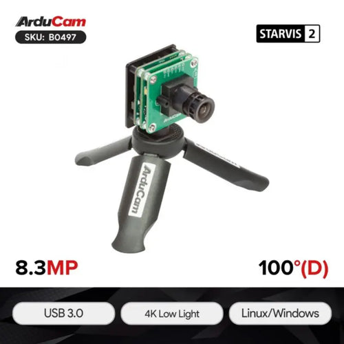 Arducam 8.3MP Sony STARVIS 2 IMX678 Low Light Manual Focus USB 3.0 Camera Module-w/ Encolsure