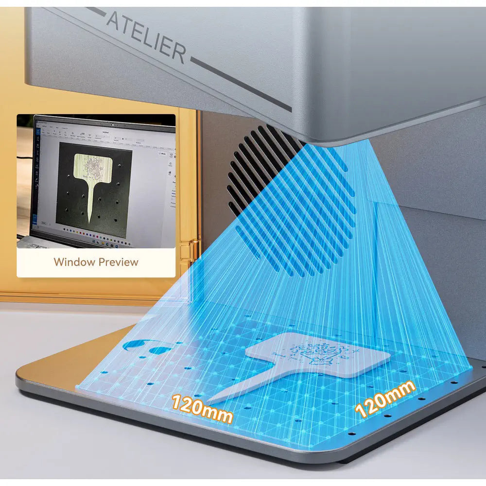 AtomStack Atelier AI Diode Laser Engraver w/ Built-in Camera