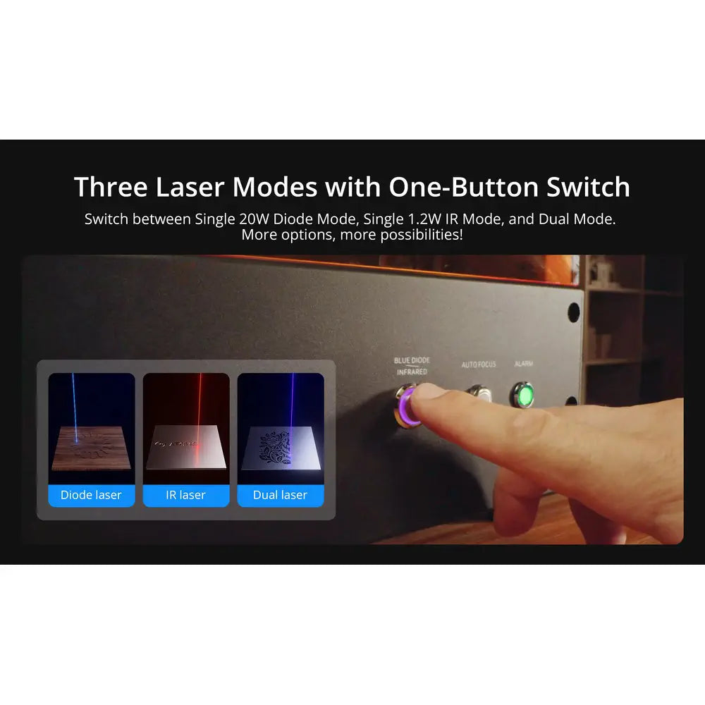 AtomStack Kraft Dual-Laser Engraver 20W Diode & 1.2W IR