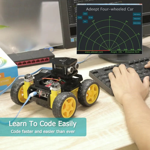 Adeept AWR-A 4WD Smart WiFi Robot Car Kit for Arduino Uno R3