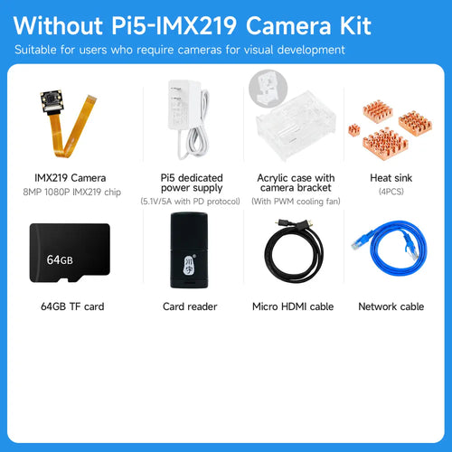 Raspberry Pi 5 board IMX219 Camera Kit (Without Raspberry Pi 5 board)