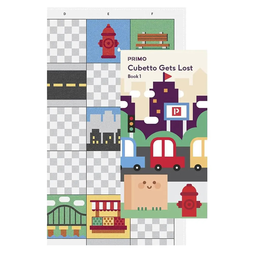 Primo Cubetto Big City Adventure Map Educational Coding Play Mat - Kids Programming Robot Learning Toy - Class Room &amp; Home Fabric Floor Mat - STEM Activity Toy for Children | 3+ Years