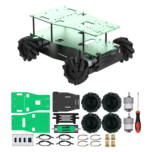 Yahboom Aluminum Alloy ROS Robot Car Chassis Pendulum Suspension - Large (EN Manual)