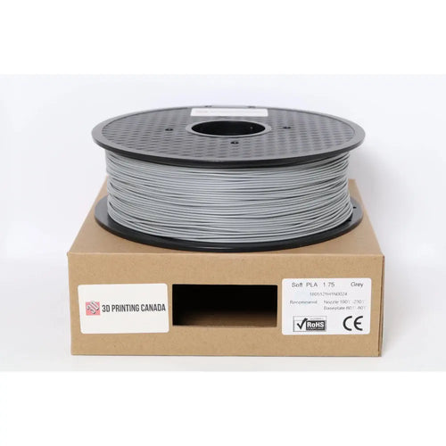 Grey - Standard Flexible PLA Filament - 1.75mm, 1kg