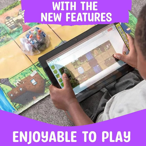 TTS Blue-Bot Programmable Robot with 3D Community Construction Kit Bundle - See &amp; Say Version - Educational STEM Learning Coding Robotics for Kids Age 3+