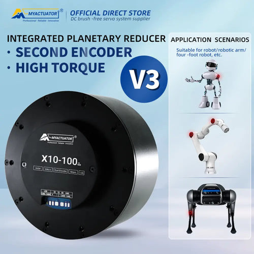 MYACTUATOR RMD X10 S2 V3 BLDC CAN Bus Reduction Ratio 1:35 w/ New Driver MC X 500O