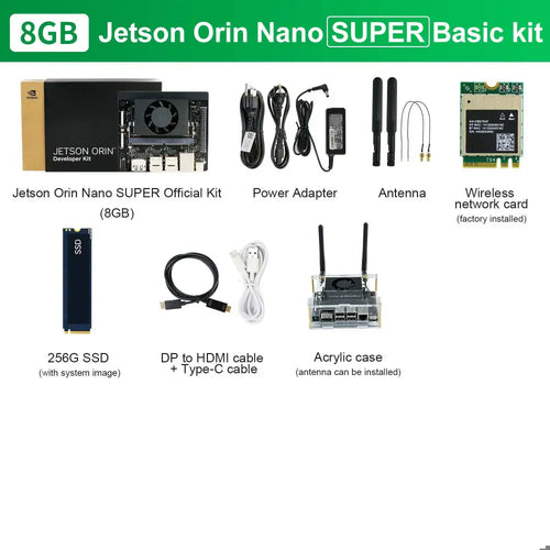 Official Original Jetson Orin NANO 8GB SUPER Development Board for AI Deep Learning-- Basic Kit