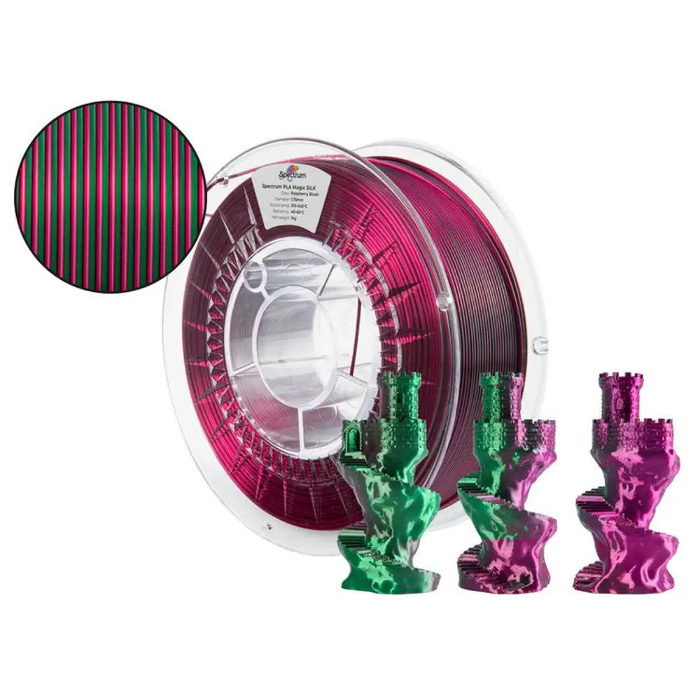 Raspberry Blush Spectrum PLA Magic SILK Filament - 1.75mm, 1kg