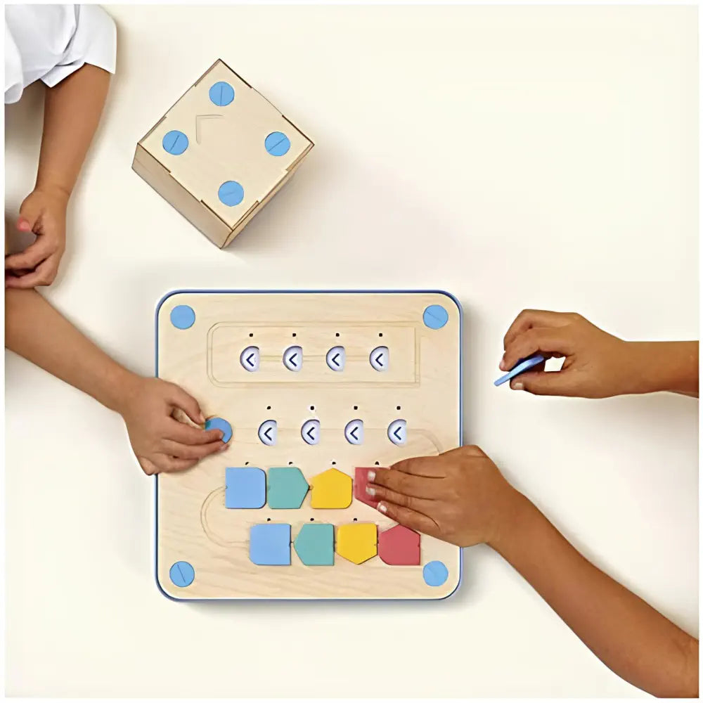 Primo Cubetto Coding Robot with Transparent Mat 6x6 Bundle Pack - Screen Free Programming - Hands on Coding Learning - STEM Educational Play Set for Kids | Age 3+