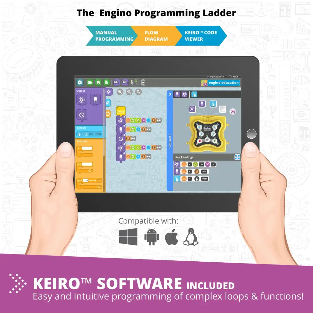 Engino STEM Qboidz &amp; Junior Robotics STEM Kit Toy for Kids Ages 5-7 – Coding, Buildable Robots &amp; Curriculum-Ready Educational Set